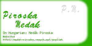 piroska medak business card